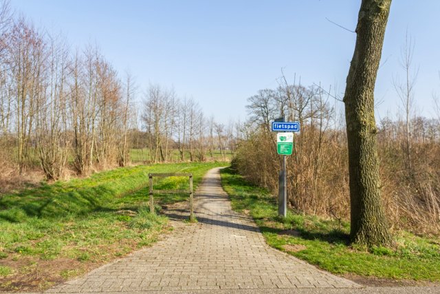 Een recreatief fietspad