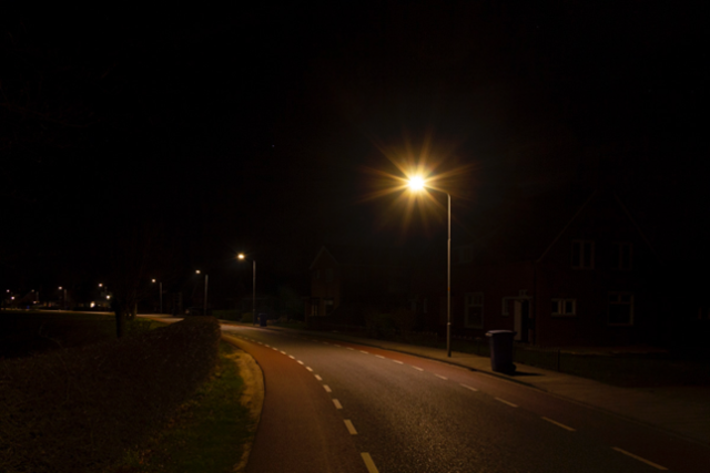 Lantaarnpaal met 50% licht.