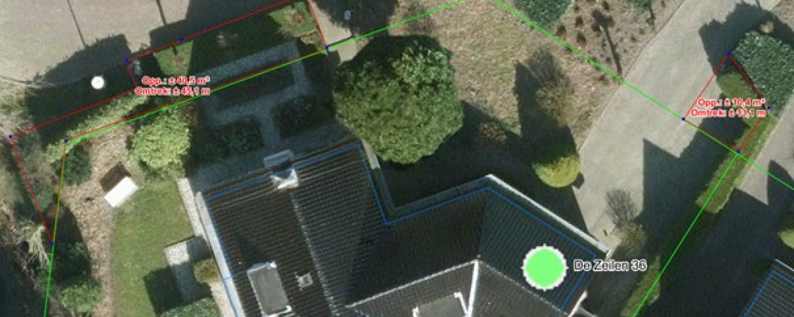 Overzicht van de zeilen 36 snippergroen