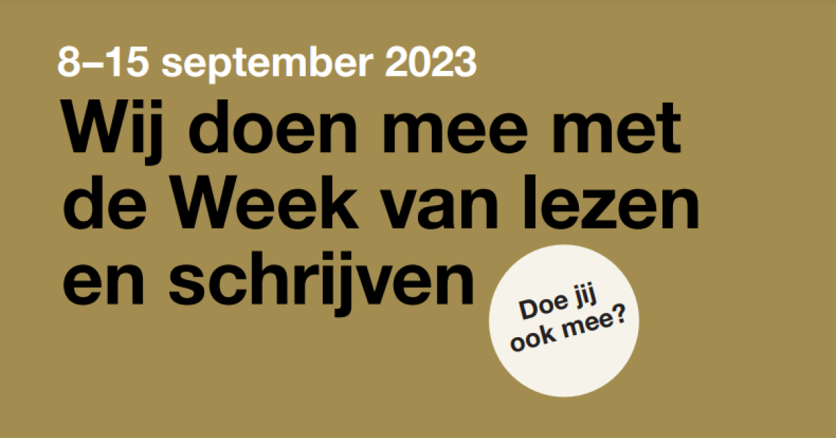 De Week van lezen en schrijven | Gemeente Achtkarspelen