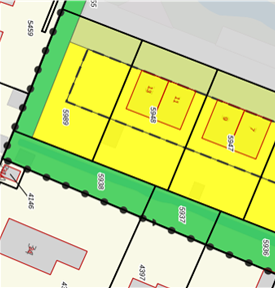 Plattegrond van bouwkavel2 in Flaakskampke15 in Twijzel