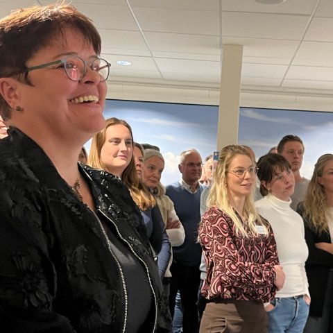 Tytsy Willemsma tijdens de receptie van 26 oktober