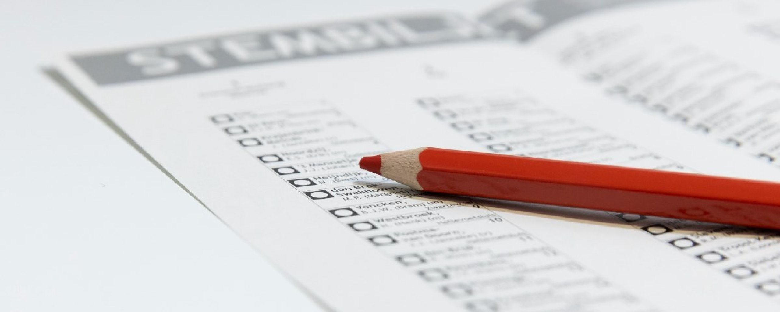 Rood potlood en stemiljet