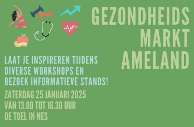 Aankondiging gezondheidsmarkt op Ameland