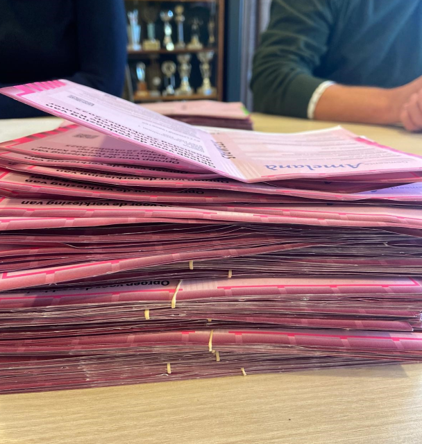 Stapel met stempassen