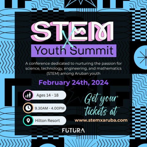 Invitacion pa STEM X YOUTH SUMMIT dia 24 di februari 2024.