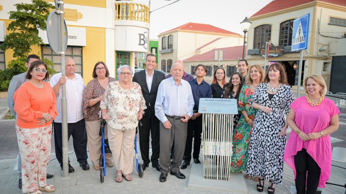 Plaza Comercio marks the beginning of Oranjestad's revitalization.