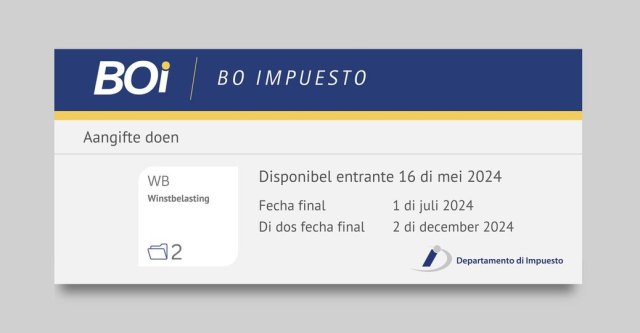 Declaracion di winstbelasting 2023