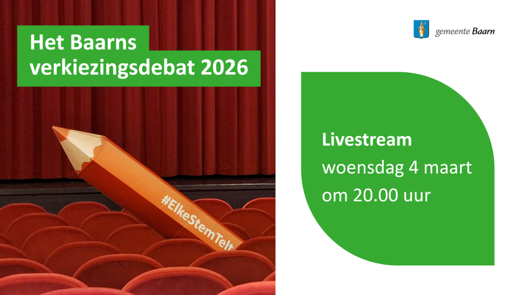 Klik op 4 maart vanaf 20.00 uur op deze afbeelding om de livestream van het Baarns verkiezingsdebat te openen