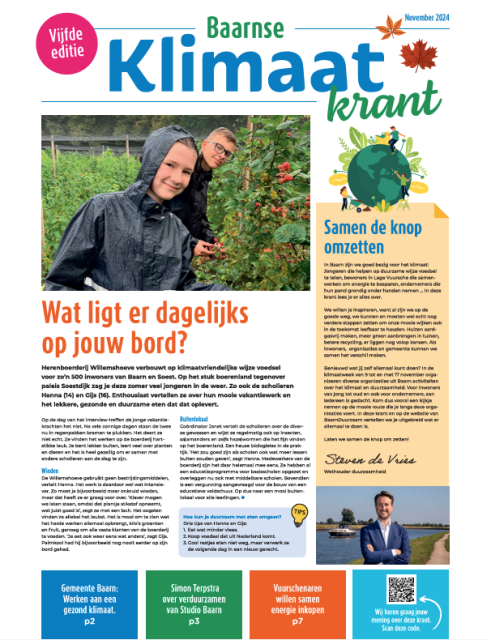 Voorpagina Klimaatkrant november 2024