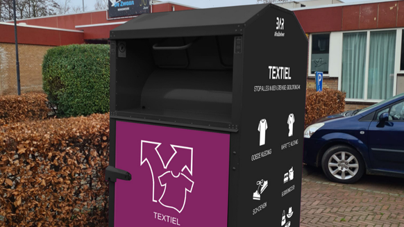 Het ontwerp van de nieuwe textielcontainers