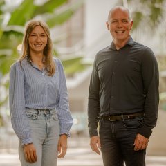 Dit is een portretfoto van Hannelore en Michael Hamers