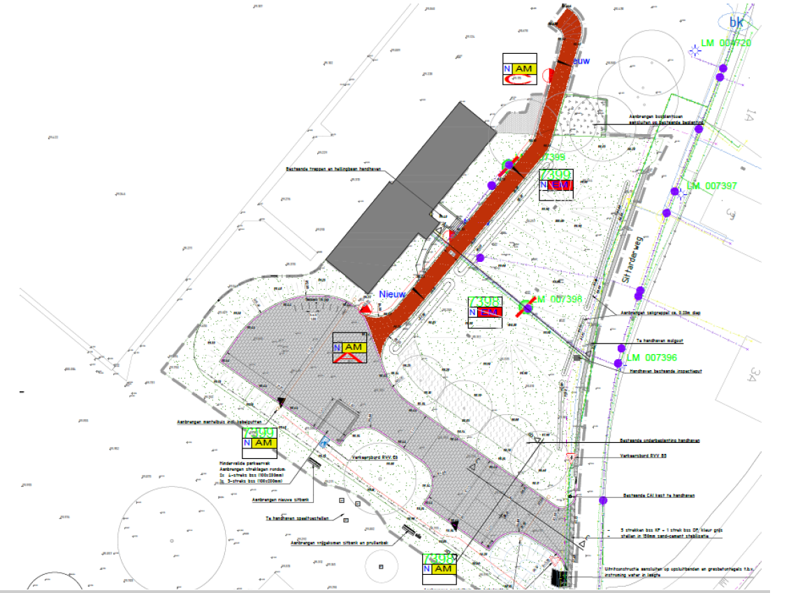 Overzichtskaart nieuwe situatie transferium