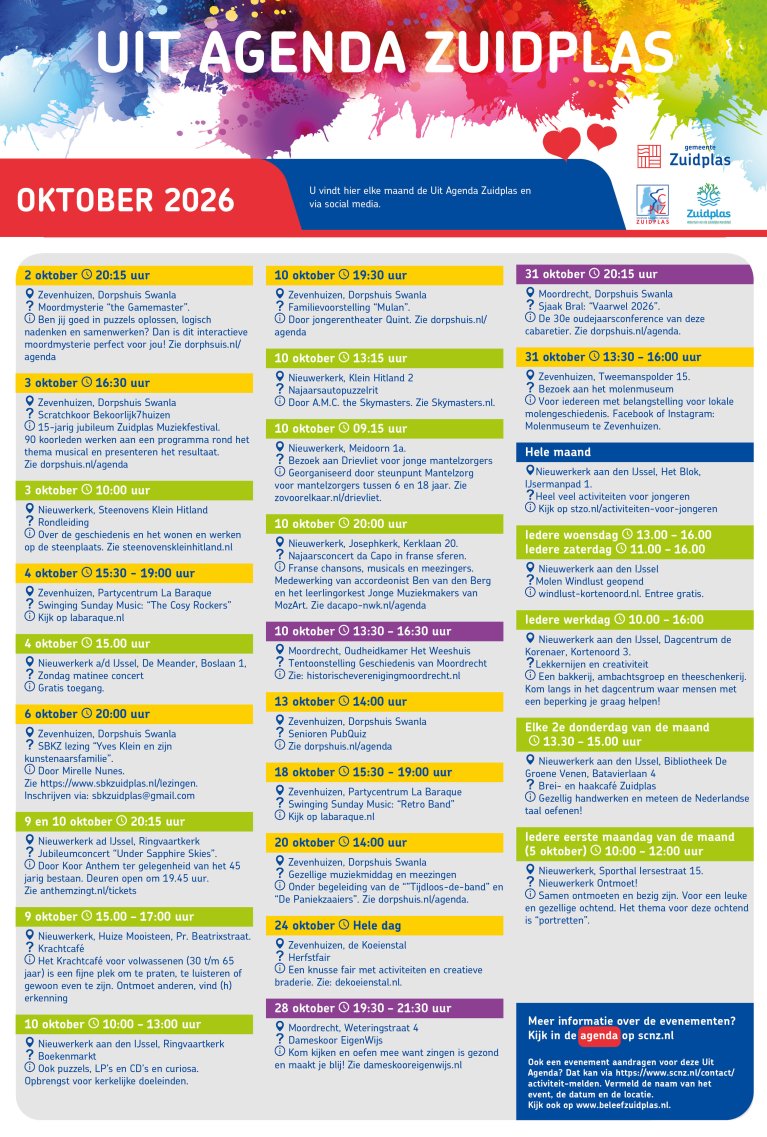 Uit Agenda Zuidplas oktober 2026