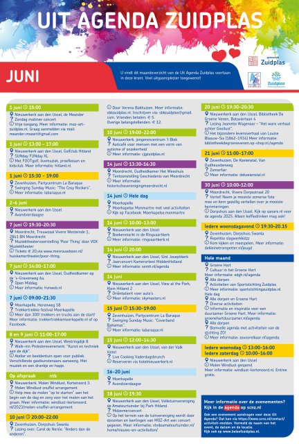 uitagenda zuidplas juni 2025