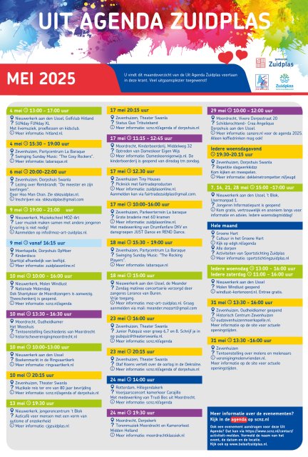 uit agenda zuidplas mei
