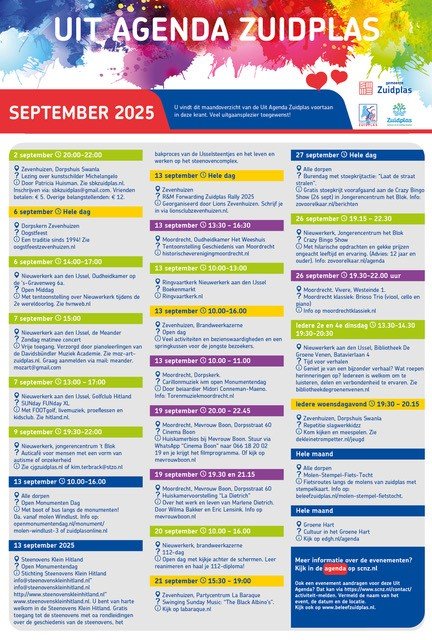 Uit Agenda Zuidplas September 2025