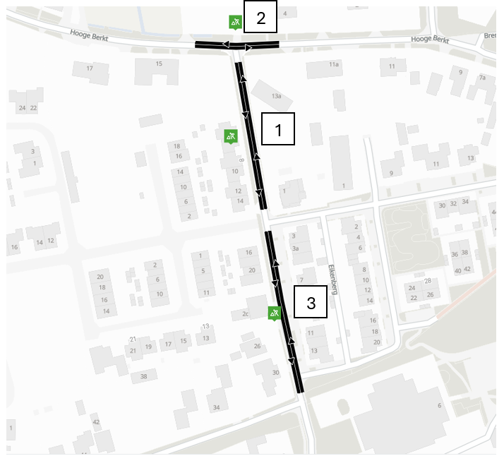 Kaart van werkzaamheden Beisterveldenweg