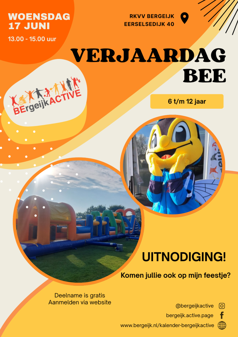 Bee met een springkussen