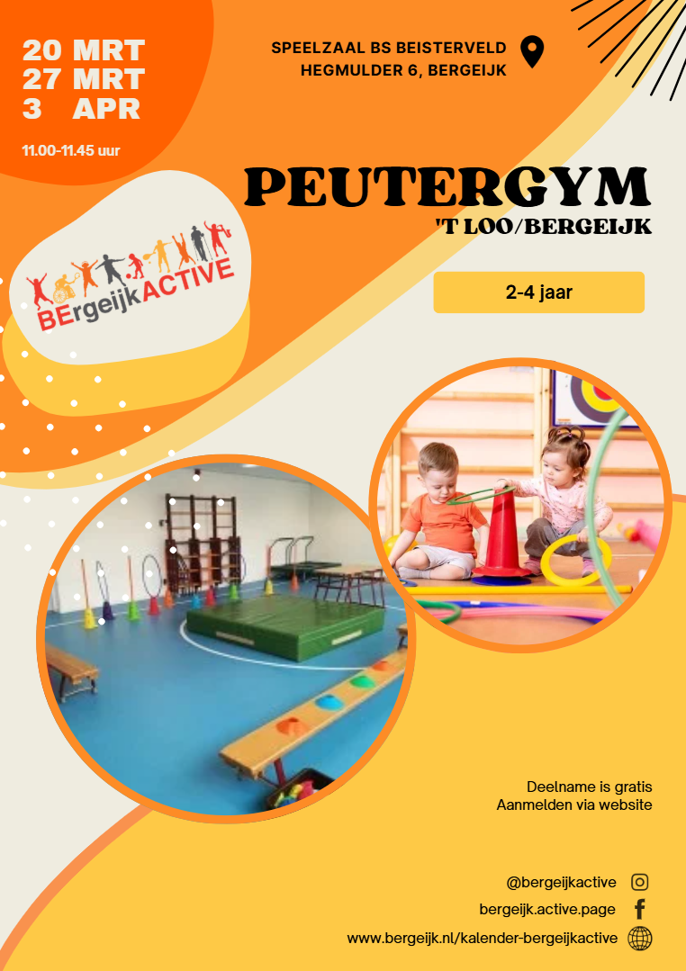 Peutergym 't Loo/Bergeijk met informatie over de activiteiten