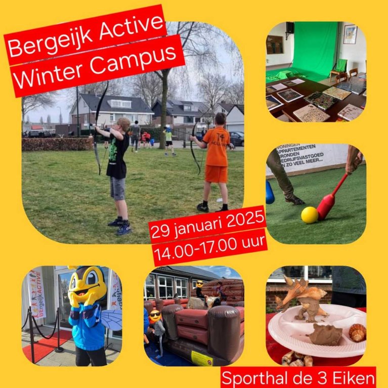 Winter Campus woensdag 29 januari 2025 van 14.00 - 17.00 uur in Sporthal de 3 Eiken