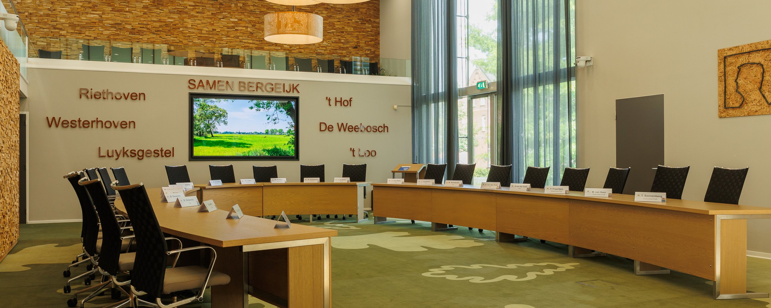 Raadszaal opstelling gemeenteraad