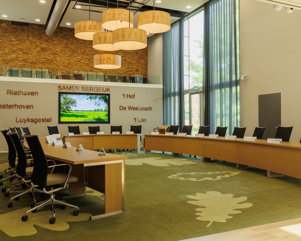 Raadszaal opstelling gemeenteraad