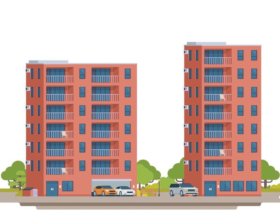 Twee appartementencomplexen