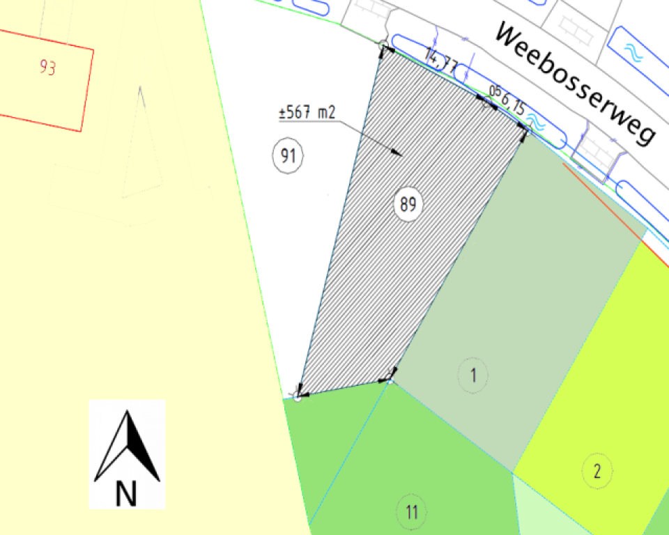 Plattegrond kavel Weebosserweg
