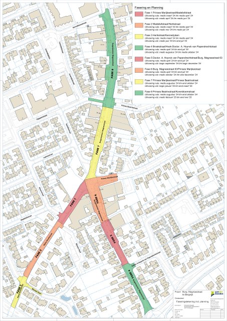 Plattegrond met fasering en planning