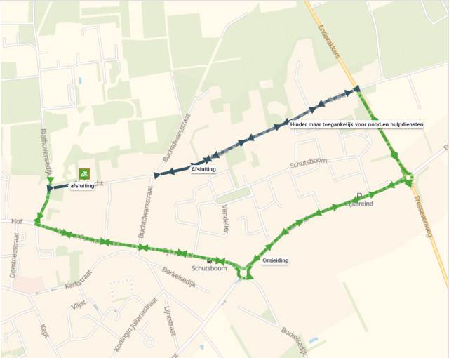 Plattegrond werkzaamheden Bucht Bergeijk