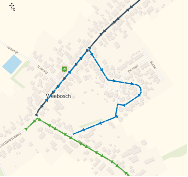 Plattegrond werkzaamheden Weebosch
