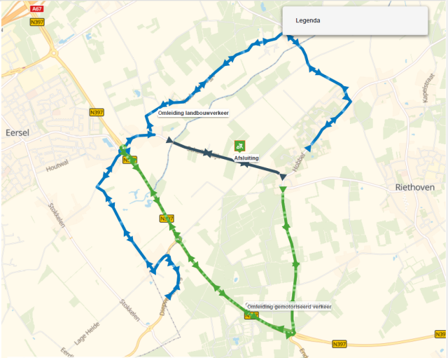 Plattegrond afsluiting Walik