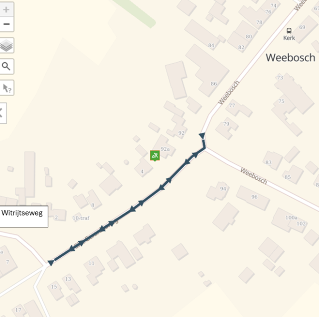 Plattegrond voortgang Weebosch 30 april t/m 4 mei