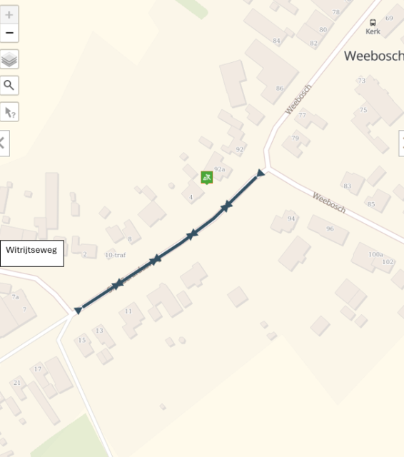 Plattegrond voortgang Weebosch 5 tm 18 mei
