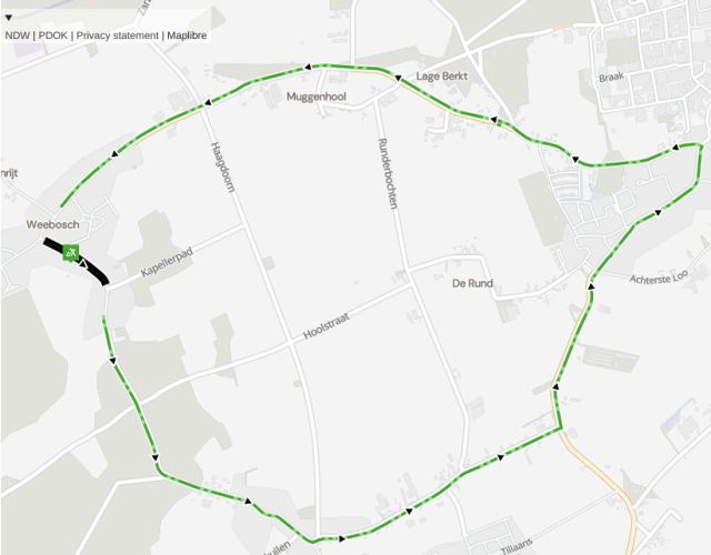 Plattegrond werkzaamheden Weebosch