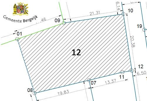 Tekening kavel 12 Terlo-Noord