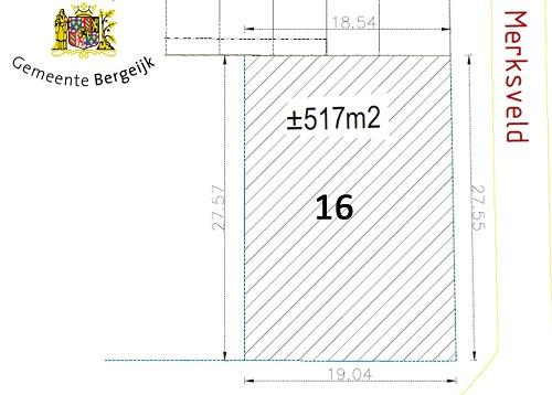 Tekening kavel 16 Terlo-Noord