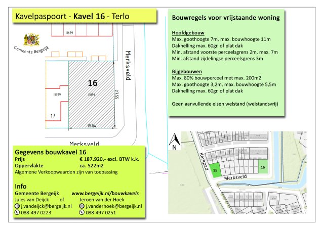 Kavelpaspoort kavel 16 Terlo-Noord