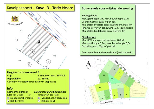 Kavelpaspoort kavel 3 Terlo-Noord