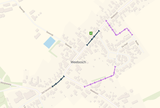Plattegrond werkzaamheden Weebosch
