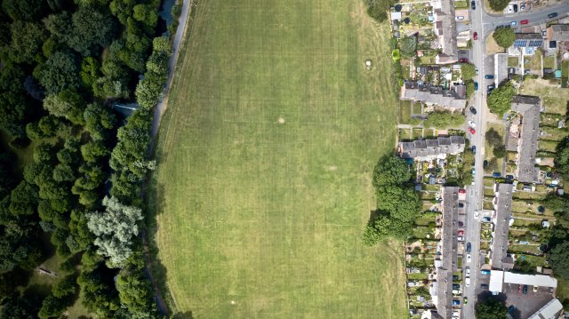 Luchtfoto beschikbare grond