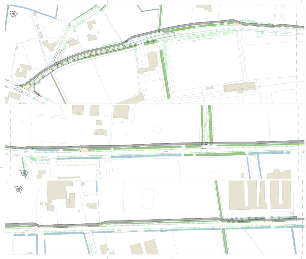 kaart ontwerp fietspad Dominépad Hoogeloon