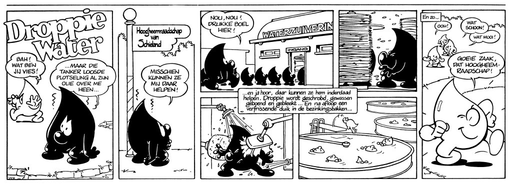 Eerste strip van Droppie Water uit 1981