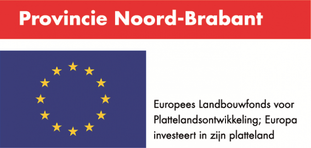 Logo provincie Noord-Brabant. Europees Landbouwfonds Plattelandsontwikkeling