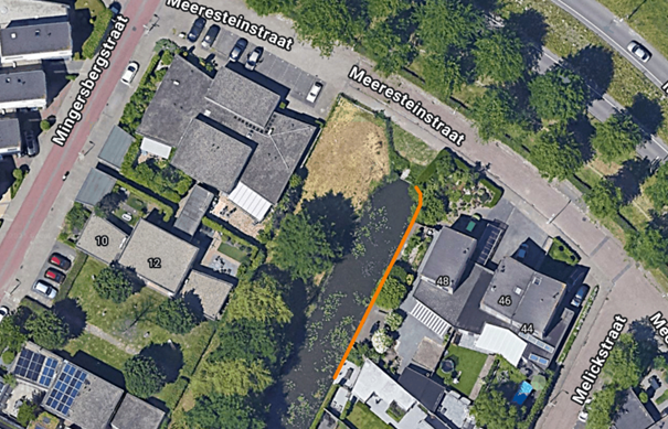 Kaart werkzaamheden aan de beschoeiingen in TIlburg