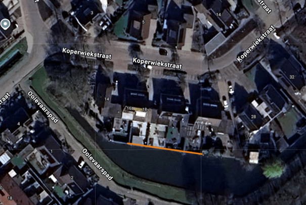 Kaart werkzaamheden aan de beschoeiingen in Fijnaart