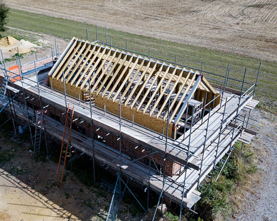 Woning in aanbouw