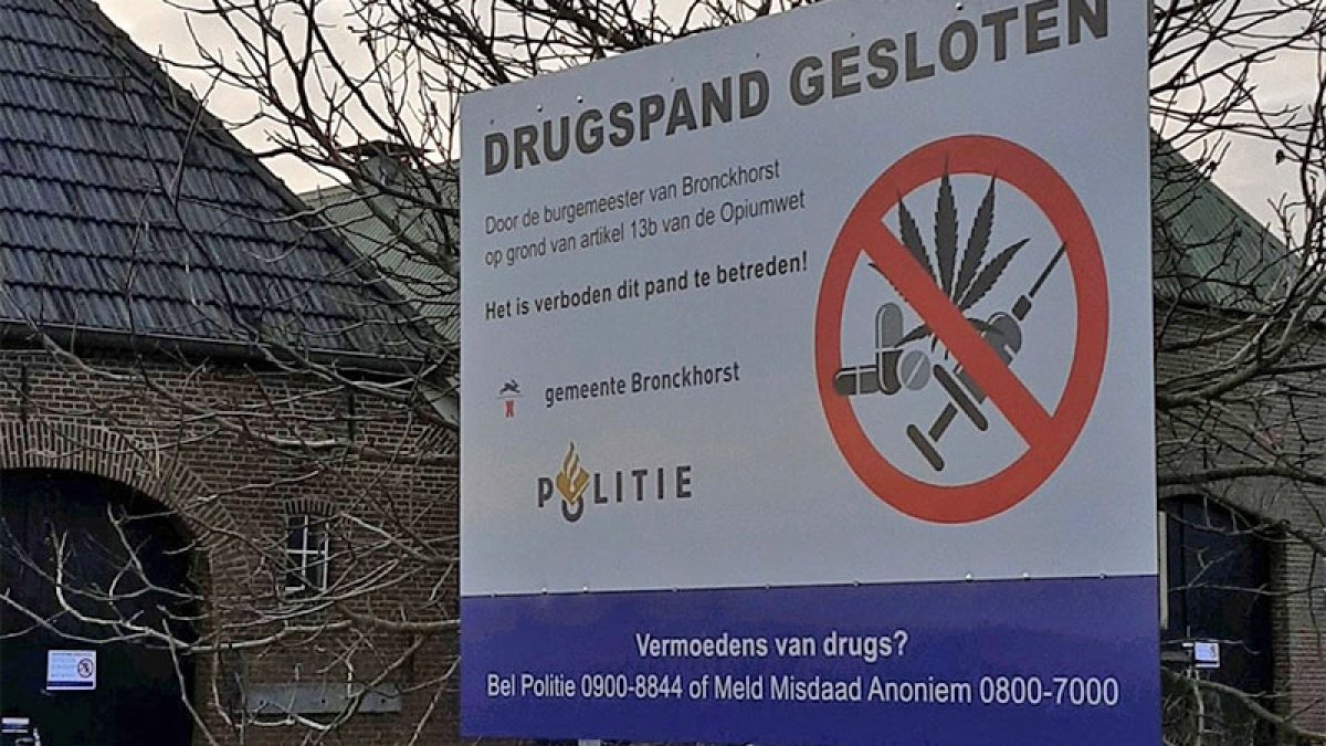 Sluiting woning Davisweg in Zelhem vanwege drugsvondst