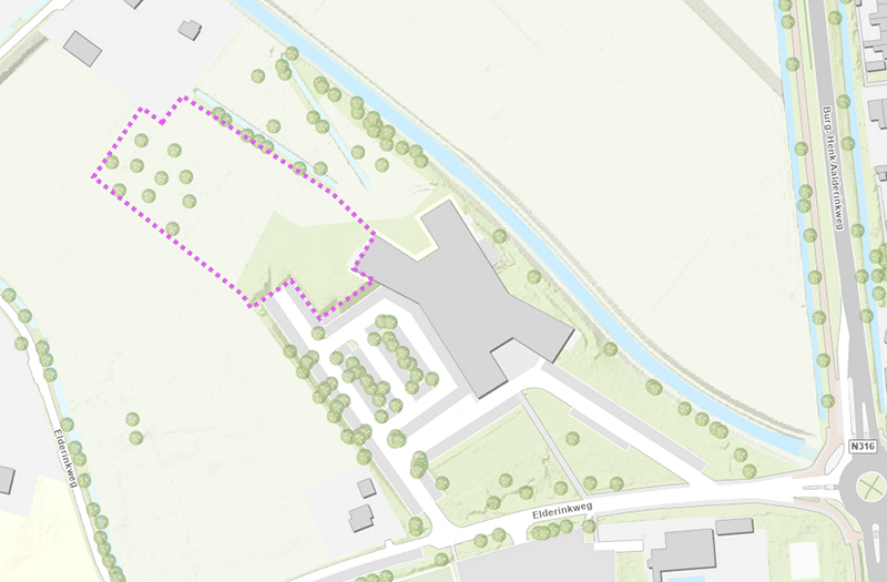 Situatietekening gemeentelijke opvanglocatie